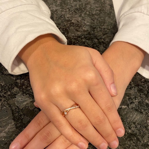 Sale $12 Firm! Rose Gold Plated over Sterling Cz Ring - Picture 17 of 17